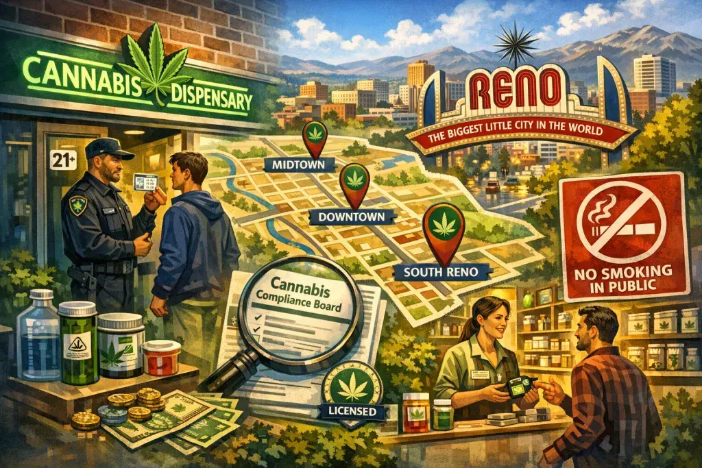 Reno's Licensed Cannabis Retailers Concentrate in Key Neighborhoods Under Strict Oversight