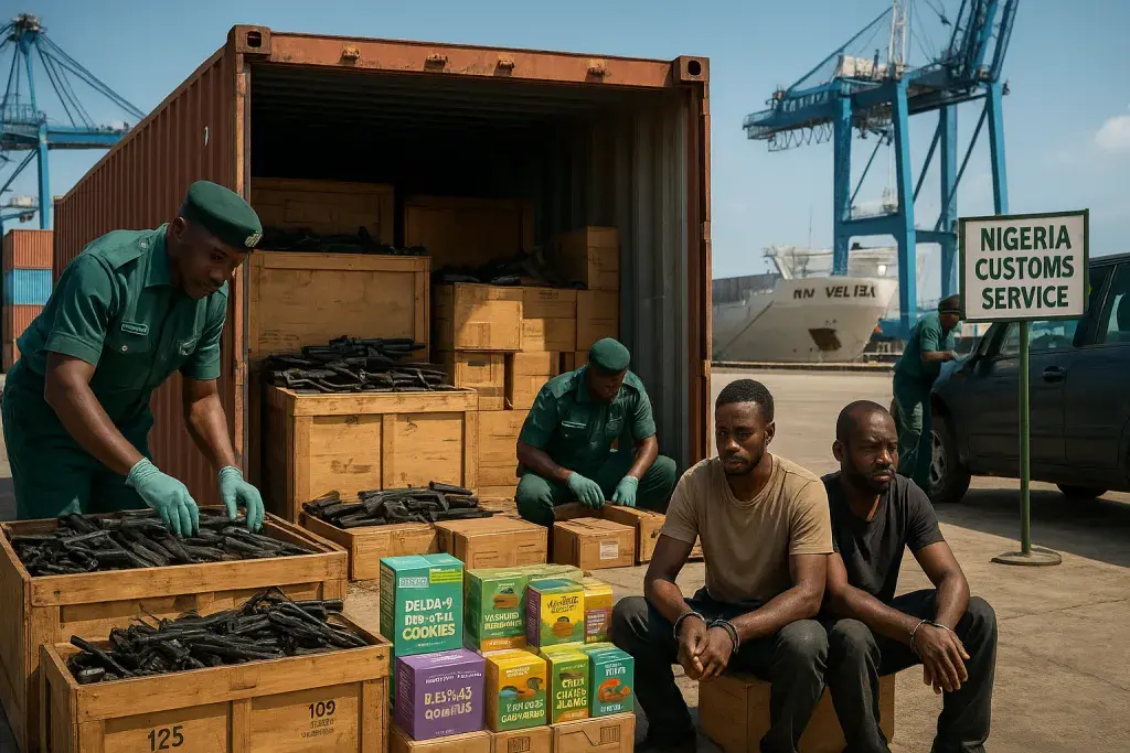 Nigeria Customs Seizes Firearm Parts and Cannabis Products at Tincan Port