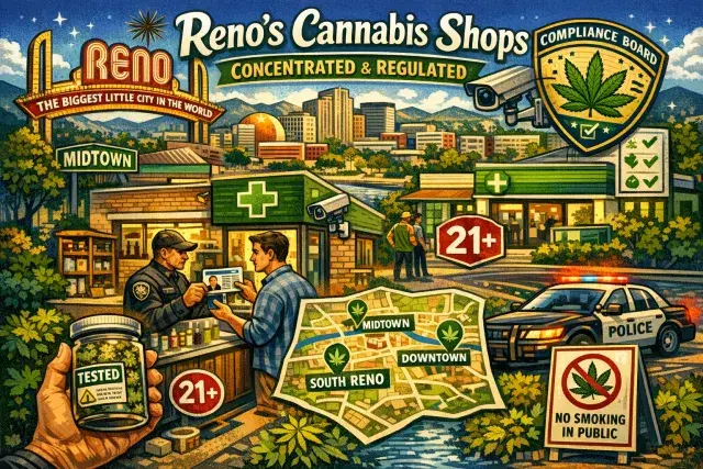 Reno's Licensed Cannabis Shops Concentrate in Key Neighborhoods Under Strict Oversight